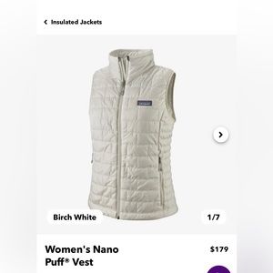 SZ M Patagonia Nano Puff Vest NWOT
